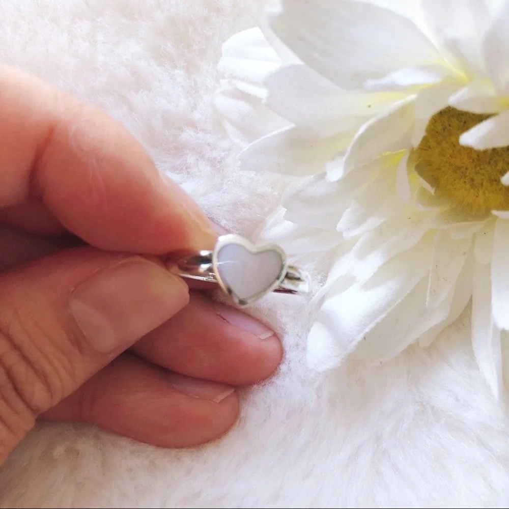 Sterling Silver Heart-Shaped Ring